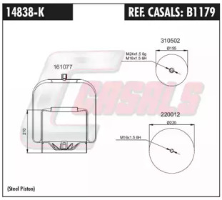 Баллон пневматической рессоры CASALS B1179