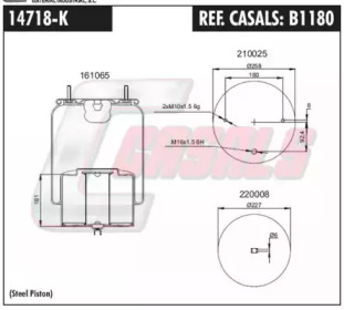 Баллон пневматической рессоры CASALS B1180