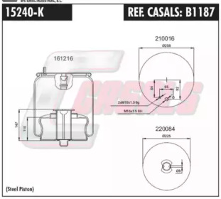 Баллон пневматической рессоры CASALS B1187