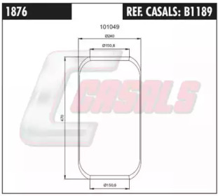 Баллон пневматической рессоры CASALS B1189