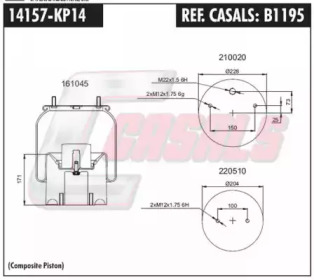 Баллон пневматической рессоры CASALS B1195