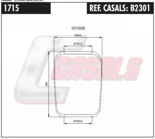 Баллон пневматической рессоры CASALS B2301