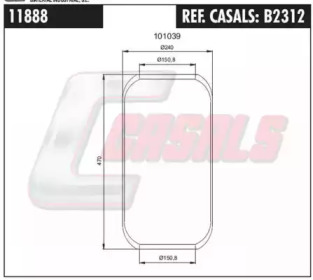 Баллон пневматической рессоры CASALS B2312