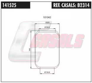 Баллон пневматической рессоры CASALS B2314