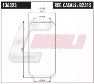 Баллон пневматической рессоры CASALS B2315