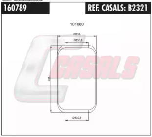 Баллон пневматической рессоры CASALS B2321