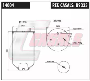 Баллон пневматической рессоры CASALS B2335