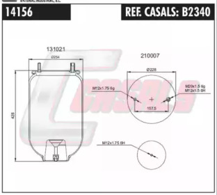 Баллон пневматической рессоры CASALS B2340