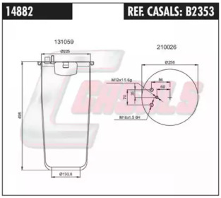 Баллон пневматической рессоры CASALS B2353