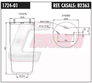 Кожух пневматической рессоры CASALS B2363