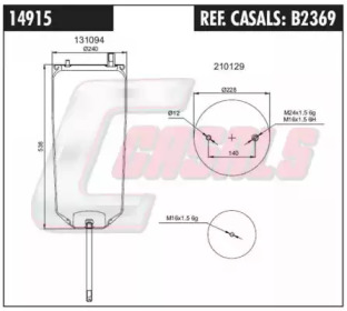 Баллон пневматической рессоры CASALS B2369