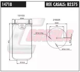 Баллон пневматической рессоры CASALS B2375