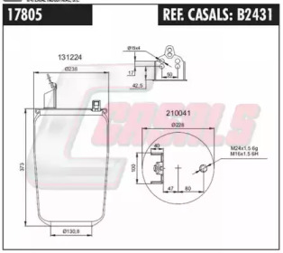 Баллон пневматической рессоры CASALS B2431