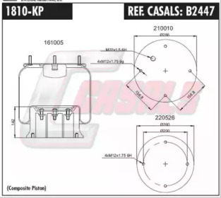 Баллон пневматической рессоры CASALS B2447