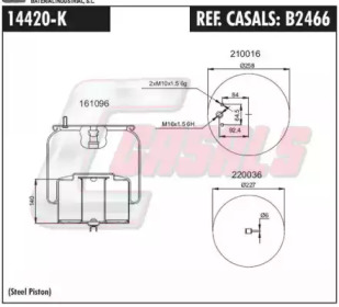 Кожух пневматической рессоры CASALS B2466