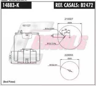 Баллон пневматической рессоры CASALS B2472