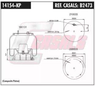 Баллон пневматической рессоры CASALS B2473