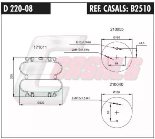 Баллон пневматической рессоры CASALS B2510