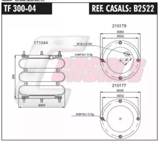 Баллон пневматической рессоры CASALS B2522