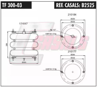 Баллон пневматической рессоры CASALS B2525