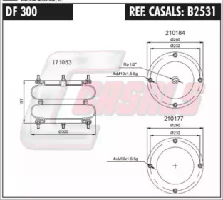 Кожух пневматической рессоры CASALS B2531