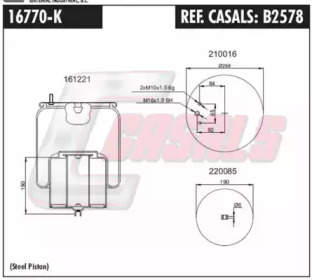 Кожух пневматической рессоры CASALS B2578