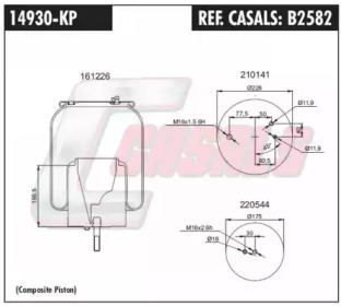 Кожух пневматической рессоры CASALS B2582