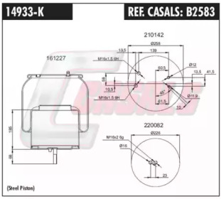 Баллон пневматической рессоры CASALS B2583