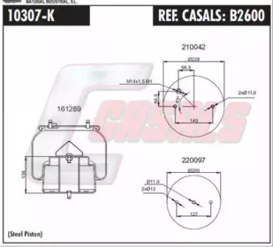 Баллон пневматической рессоры CASALS B2600