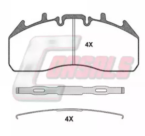 Комплект тормозных колодок CASALS BKM174