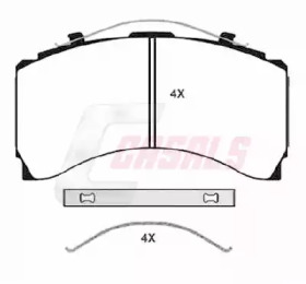 Комплект тормозных колодок CASALS BKM244