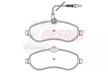 Комплект тормозных колодок CASALS BKM595