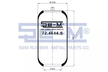 Пневматическая рессора SEM LASTIK 72.4644.S