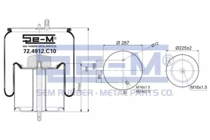 Баллон пневматической рессоры SEM LASTIK 72.4912.C10