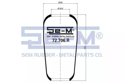 Баллон пневматической рессоры SEM LASTIK 72.706.R