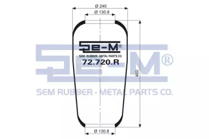 Баллон пневматической рессоры SEM LASTIK 72.720.R