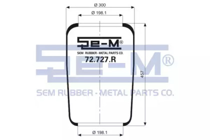 Баллон пневматической рессоры SEM LASTIK 72.727.R