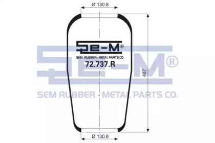 Баллон пневматической рессоры SEM LASTIK 72.737.R