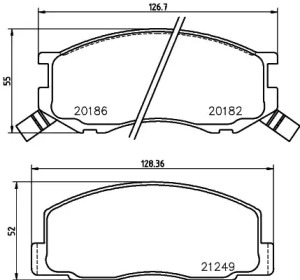 Комплект тормозных колодок, дисковый тормоз HELLA PAGID 8DB 355 026-761