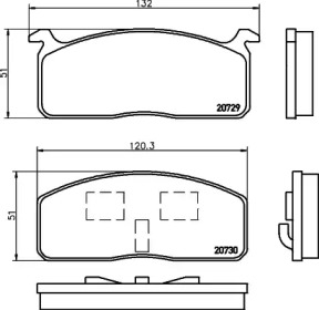 Комплект тормозных колодок HELLA PAGID 8DB 355 029-231