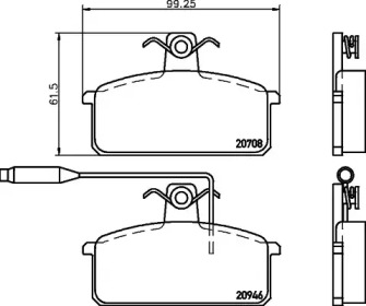 Комплект тормозных колодок HELLA PAGID 8DB 355 017-681