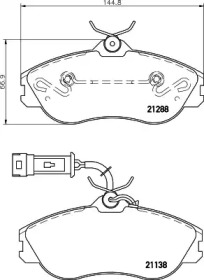 Комплект тормозных колодок HELLA PAGID 8DB 355 017-911