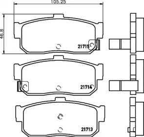 Комплект тормозных колодок HELLA PAGID 8DB 355 024-571