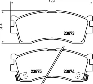 Комплект тормозных колодок HELLA PAGID 8DB 355 028-041