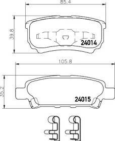 Комплект тормозных колодок HELLA PAGID 8DB 355 024-271