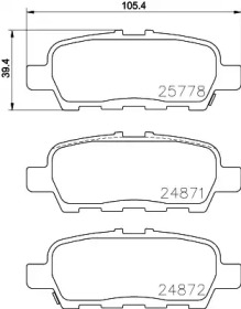 Комплект тормозных колодок HELLA PAGID 8DB 355 020-401