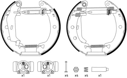 Комлект тормозных накладок HELLA PAGID 8DB 355 003-821