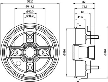 Тормозный барабан HELLA PAGID 8DT 355 302-301