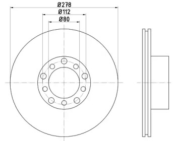 Тормозной диск HELLA PAGID 8DD 355 100-401