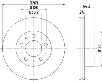 Тормозной диск HELLA PAGID 8DD 355 100-461